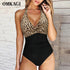 Women's One Piece Set Backless Swimsuit-Puch Up Solid Print Bathing Suit